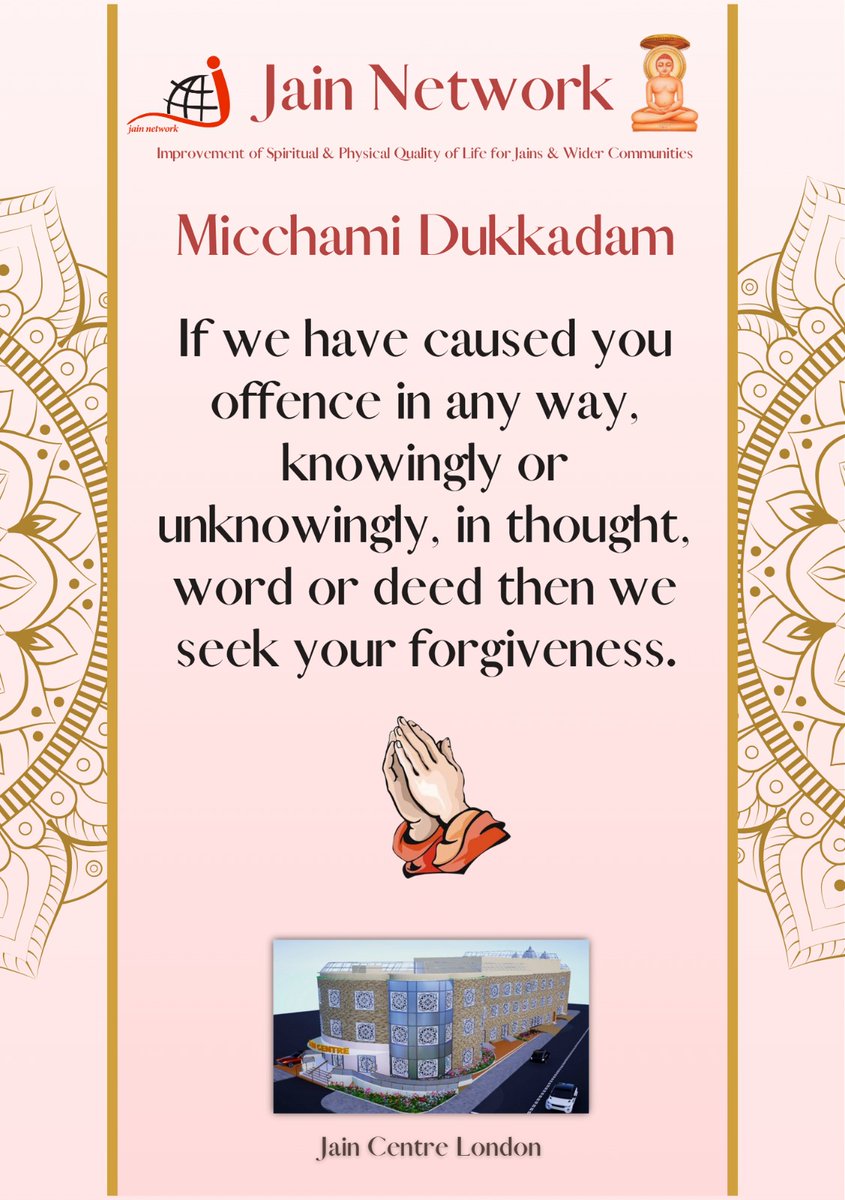 Jain_Centre's tweet image. Micchami Dukkadam! 🙂🙏
.
.
#jainnetwork #jaincentrelondon #Paryushan2023 #event #London