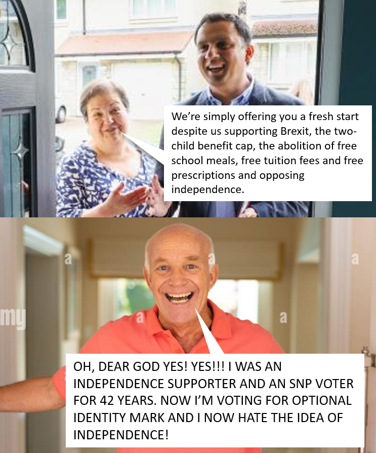 indy_swim's tweet photo. "Everyone we talk to say they are switching from the SNP to Labour" https://t.co/y3xcN8bBCL