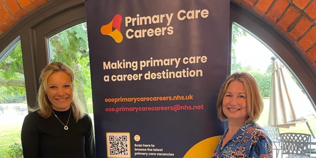 Primary Care Careers is at the Leading Better Together conference hosted by <a href="/MSEssex_ICS/">Mid and South Essex Integrated Care System</a>

Come over and say hi to Sarah Isaacs and Sarah Boxall!

#leadingbettertogether