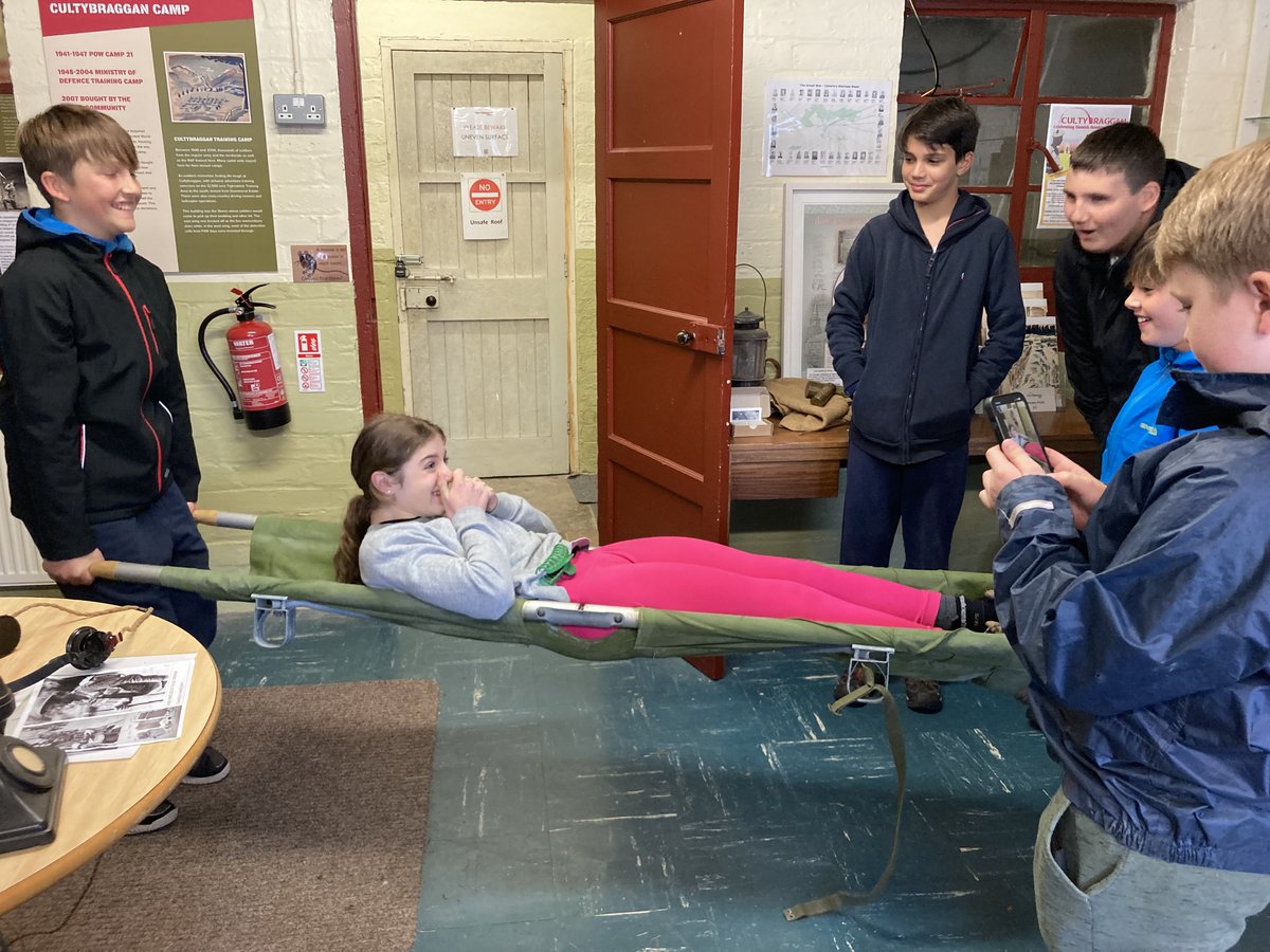 More highlights from the S1 trip to Comrie Croft.

On day two, the pupils visited Cultybraggan - Scotland's last remaining prisoner of war camp. The pupils were divided into smaller groups and rotated around activities based on the camp's history.