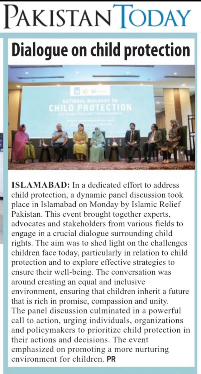 abaas_tanveer's tweet photo. @IslamicReliefPK
@IslamicReliefDE
@IRWorldwide
Protection of Children at Risk (POCAR)
National Dialogue on Child Protection: Act today for a better Tomorrow 
#Acttodayforabettertomorrow 
#Tahafuzsayhaemeraajorkl https://t.co/WHJmxNqxvv