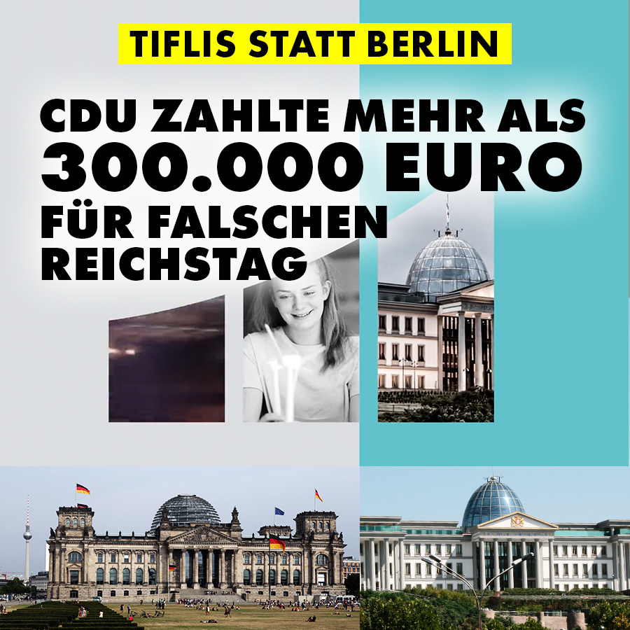 niusde_'s tweet image. Nicht nur sehr peinlich, sondern auch sehr teuer! Nach NIUS-Informationen hat die #CDU für ihr neues Design-Paket inklusive falschem #Reichstag mehr als 300.000 Euro bezahlt.
nius.de/News/tiflis-st…