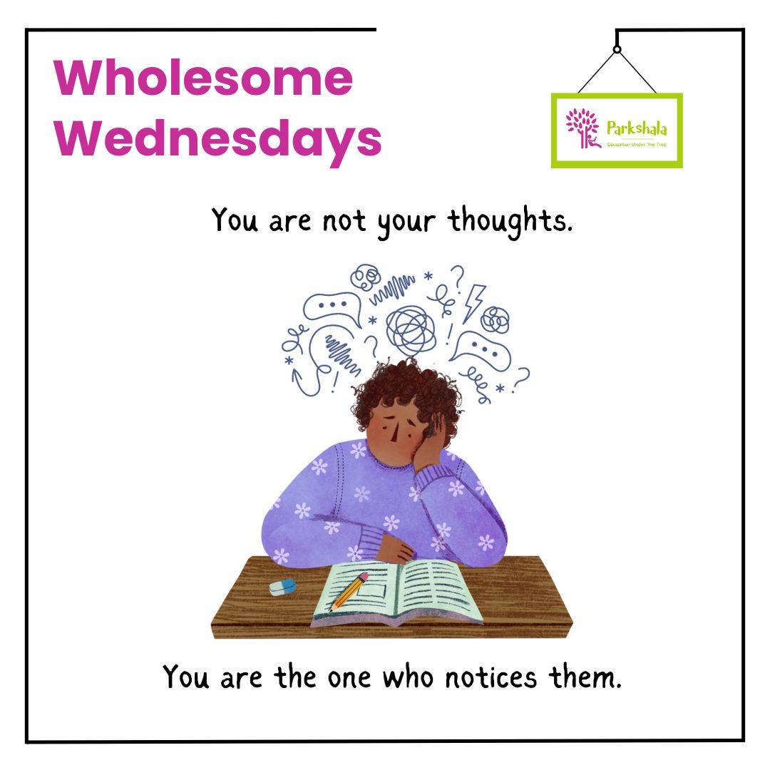 #WholesomeWednesdays ✨ Here's a quick reminder: You are not your thoughts!