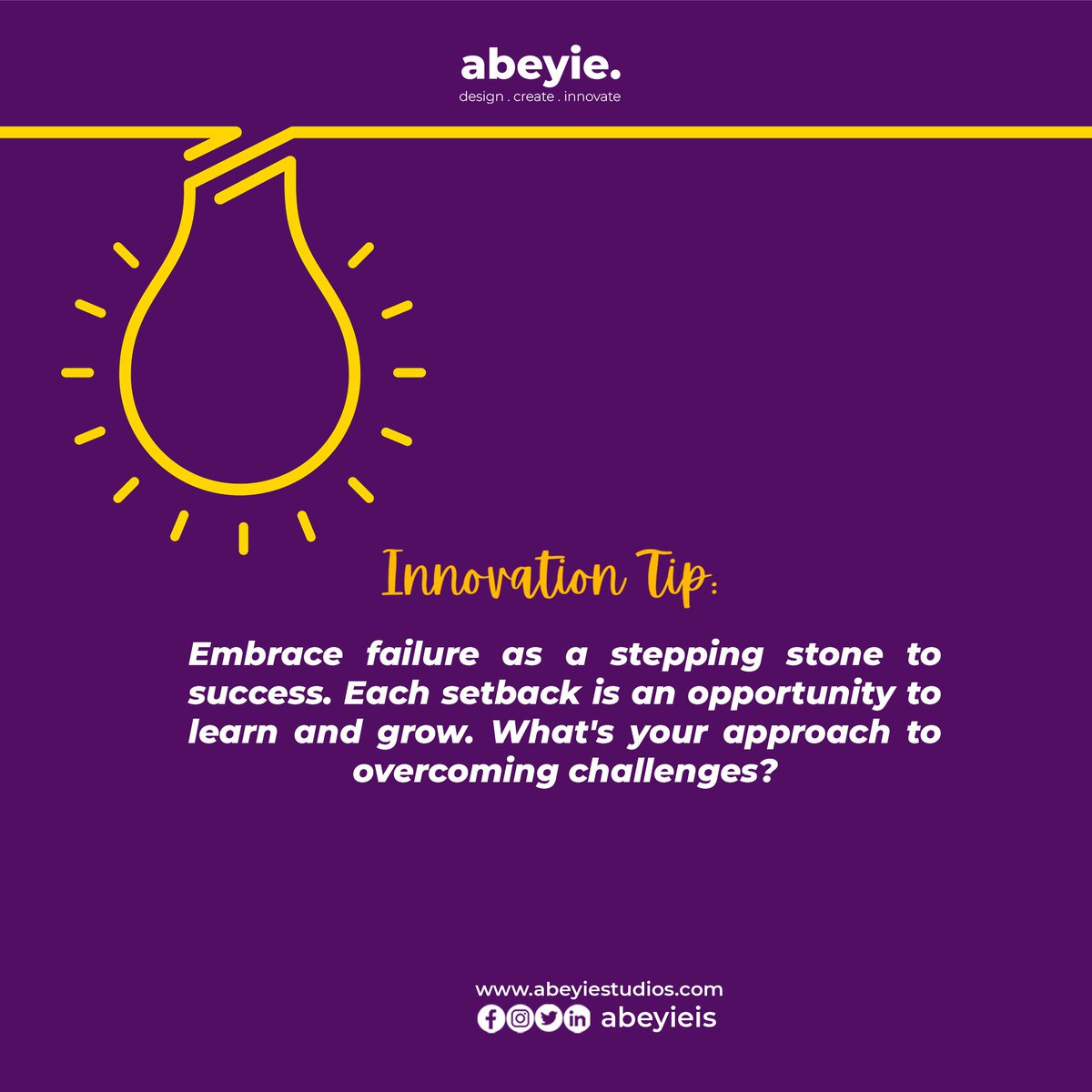 abeyieis's tweet photo. Share your own strategies for overcoming challenges in the comments below! Together, we can inspire and support one another on our journey of learning and progress

#innovation #overcomingchallenges #learningfromfailure #growth #personaldevelopment #productivity #success #abeyie https://t.co/dQim5PhemQ