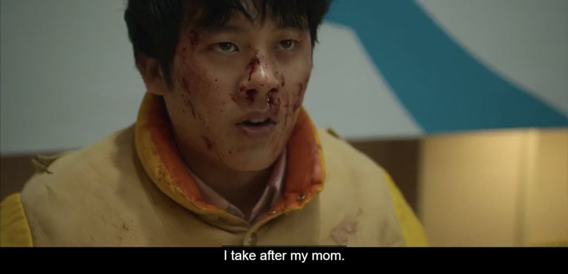 leedoohyuns's tweet photo. “I take after my mom.”
“I’ll become a monster anytime if it’s to protect my child.” 

best mom-son duo they mean everything to me 😭

#Moving #MovingEp18 #MovingEp19 https://t.co/l4tx5RVg56