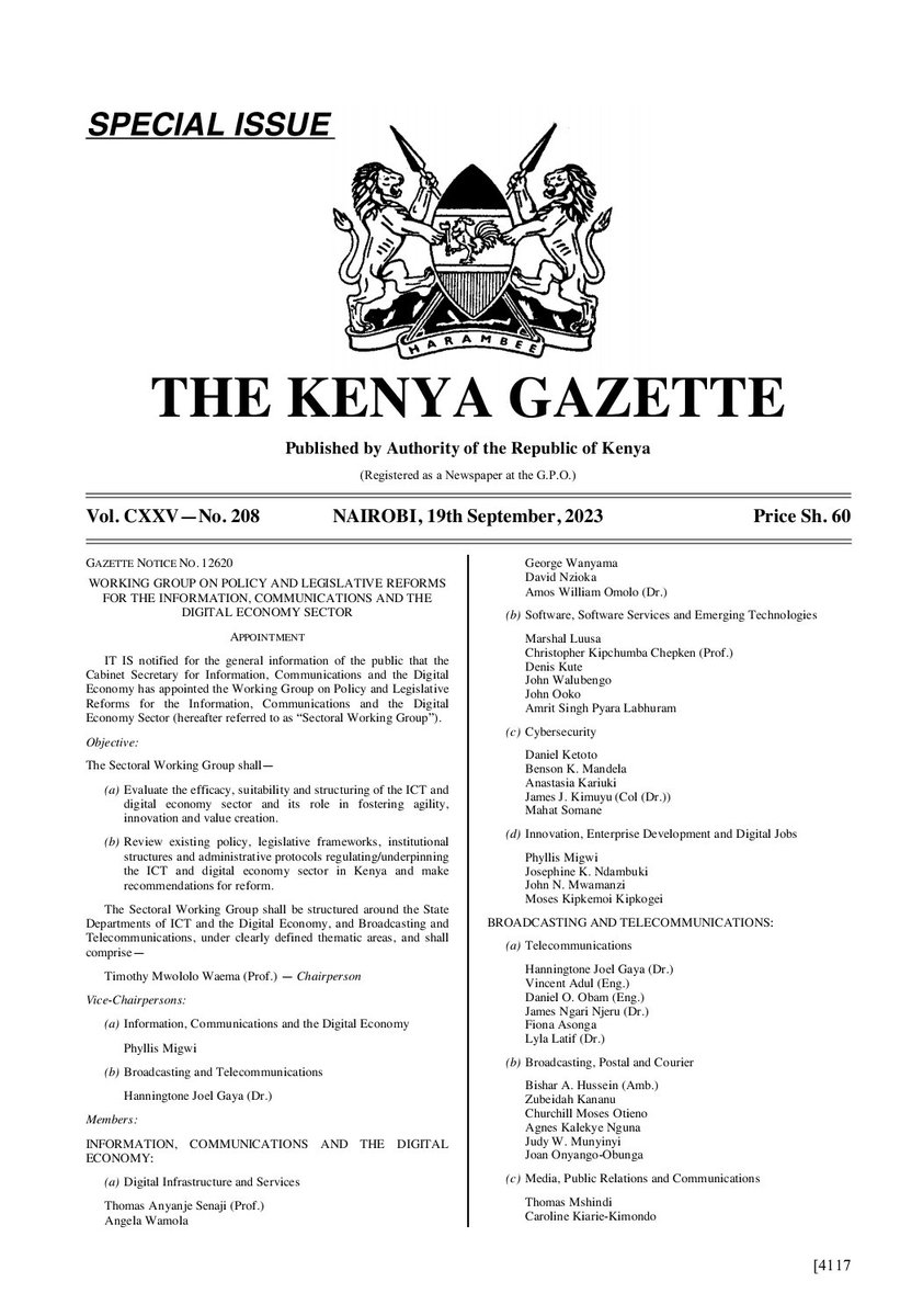 Ministry of Info, Comms & The Digital Economy KE tweet media