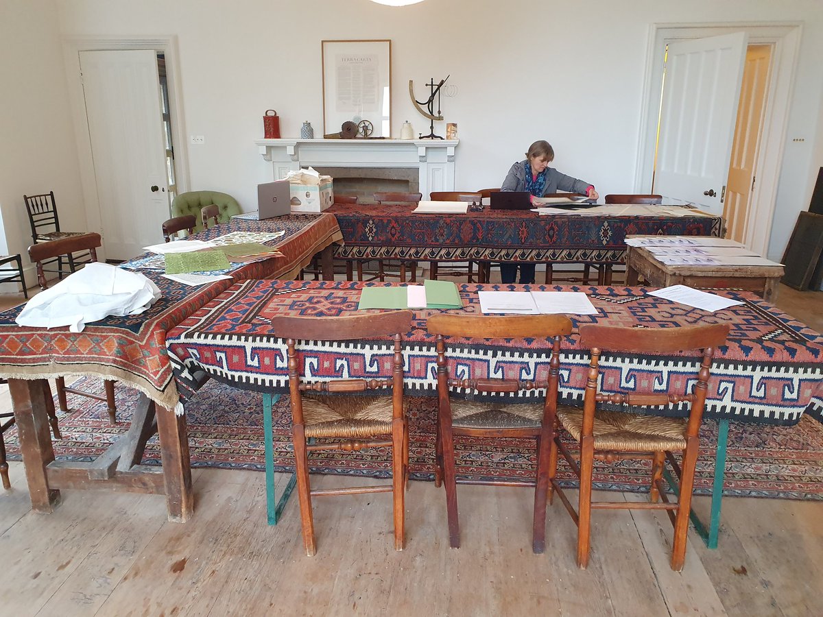 Setting up paper stations for #paperandpoetry symposium tomorrow