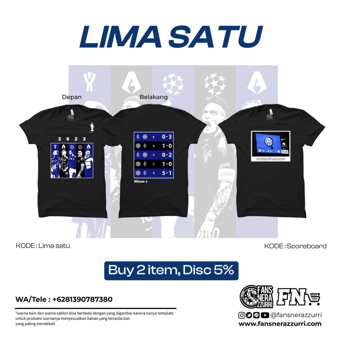 #FNQuiz 

Jika Inter menang kontra Real Sociedad maka akan ada 1 Merchandise FN yang akan di bagikan kepada 1 orang beruntung yang telah meretweet tweet ini.  

Buat yang mau pesan boleh kok, klik link dibawah ya gaesss⤵️⤵️
- Via WA (wa.me/6281390787380)