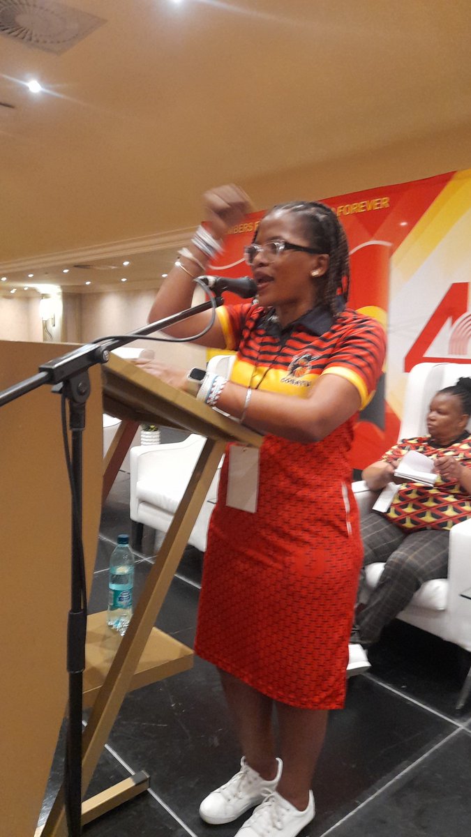 NUM_Media's tweet photo. "South Africa's fragile economy continues to be battered by scourge of load shedding. We have left renewable energy for too long in the hands of private companies to monopolise. We cannot afford to close power stations and to have ghost towns" #NUMJustEnergyTransitionSummit https://t.co/a5kzmpNdKw