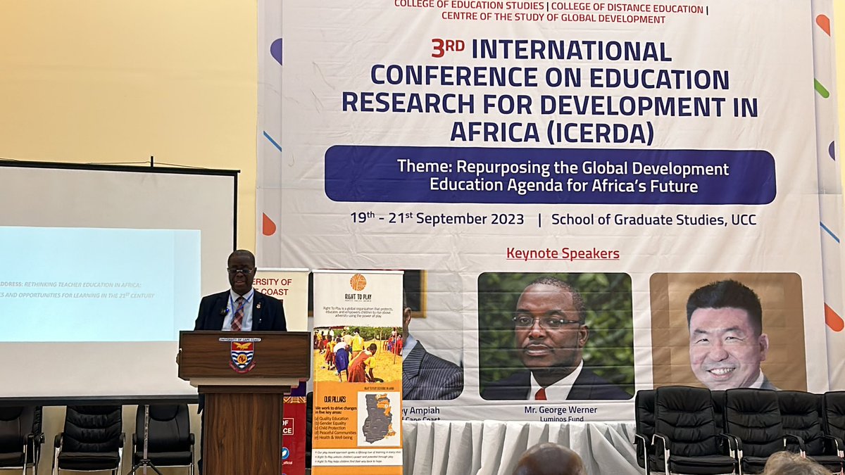 Prof Joseph Ghartey Ampiah continues to inspire with his critical insights about teacher education in Africa. He is delivering the keynote at ICERDA23. <a href="/REAL_Centre/">REALCentre Cambridge</a> <a href="/kwameakyeampong/">Kwame Akyeampong</a> <a href="/baicenews/">BAICE</a> <a href="/CaNDER_Research/">CaNDER</a>