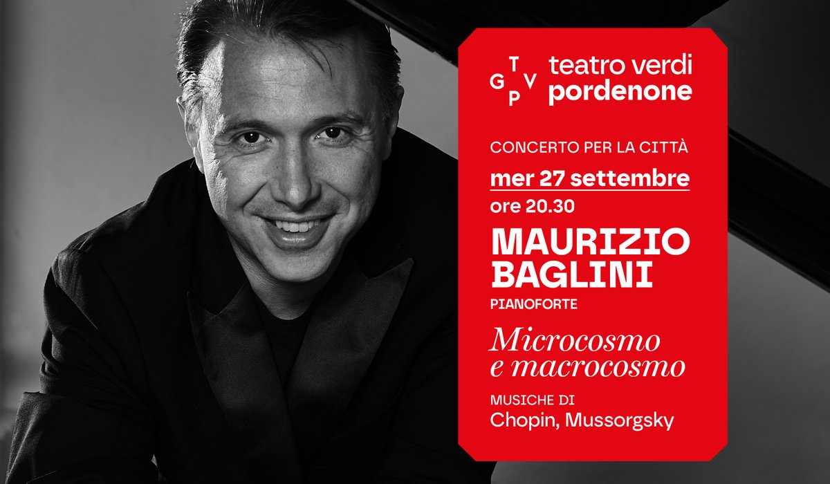 🔴 Ultimissimi posti disponibili per il Concerto di <a href="/MaurizioBaglini/">Maurizio Baglini</a>  del 27 settembre  

👇Prenota ora il tuo biglietto! Ingresso gratuito

teatroverdipordenone.ticka.it/dettaglio-spet…