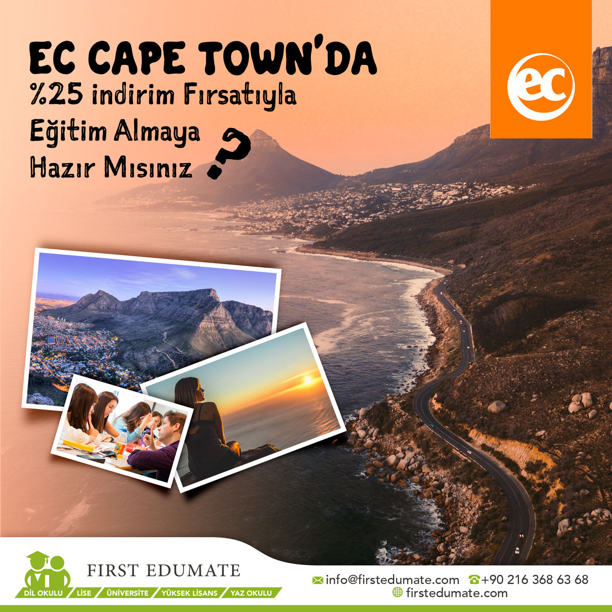 firstedumate's tweet photo. EC Cape Town'da %25 İndirim Fırsatıyla Eğitim Almaya Hazır mısınız?
Bilgi İçin:
📩 info@firstedumate.com
🔗 https://t.co/siktEGylGs
#capetown #southafrica #guneyafrika #dilegitimi #güneyafrikavizesi #firstedumate #keremöziş https://t.co/OvxawbKil9