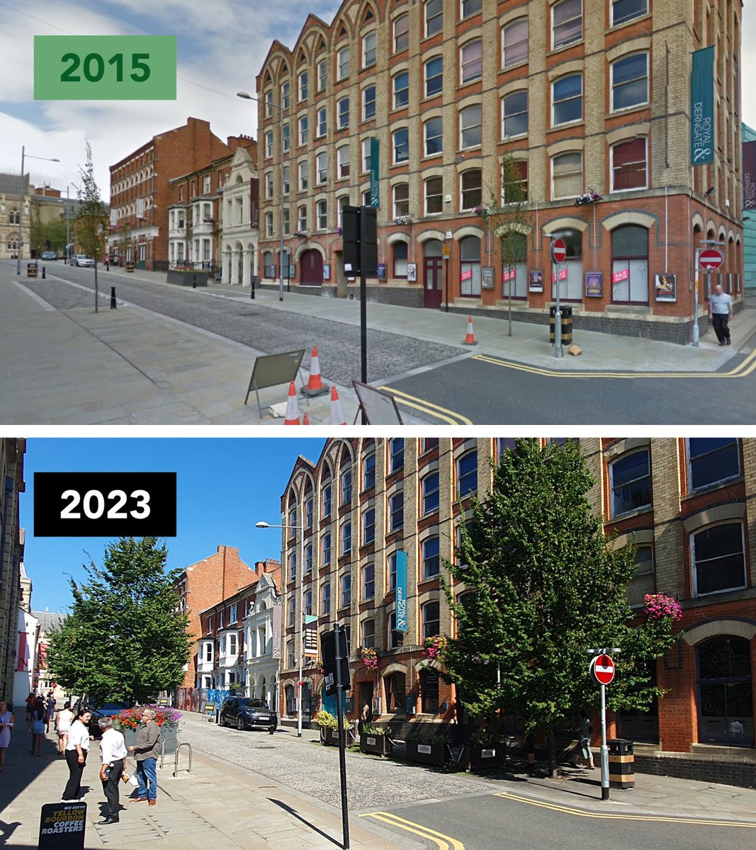 GreenBlueUrban's tweet image. Planted in 2015 in GreenBlue Urban&apos;s StrataCell pavement support system, the trees along Guildhall Road, Northampton, were given the best chance at establishing themselves. Fast forward to 2023, and the trees have co... bit.ly/3Qf8Vyv

#GreenBlueProven #UrbanTreePlanting