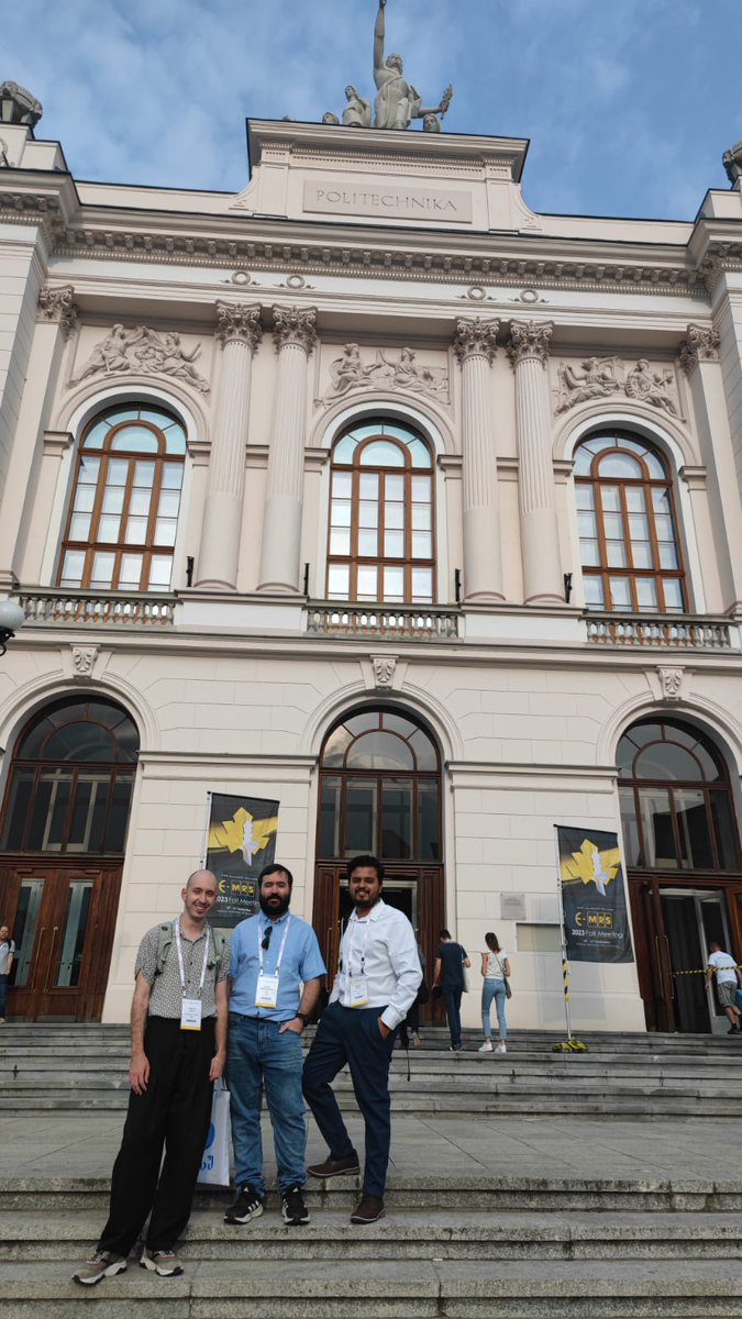 ABx3Lab's tweet photo. 🎉 Lovely days attending the @europeanmrs Fall Meeting in the iconic location of the Politechnical University of Warsaw. It is always good to catch up with colleagues and listen to exciting talks about perovskite physics and devices.
#emrs #warsaw #materialscience https://t.co/7ueT1nsVmp