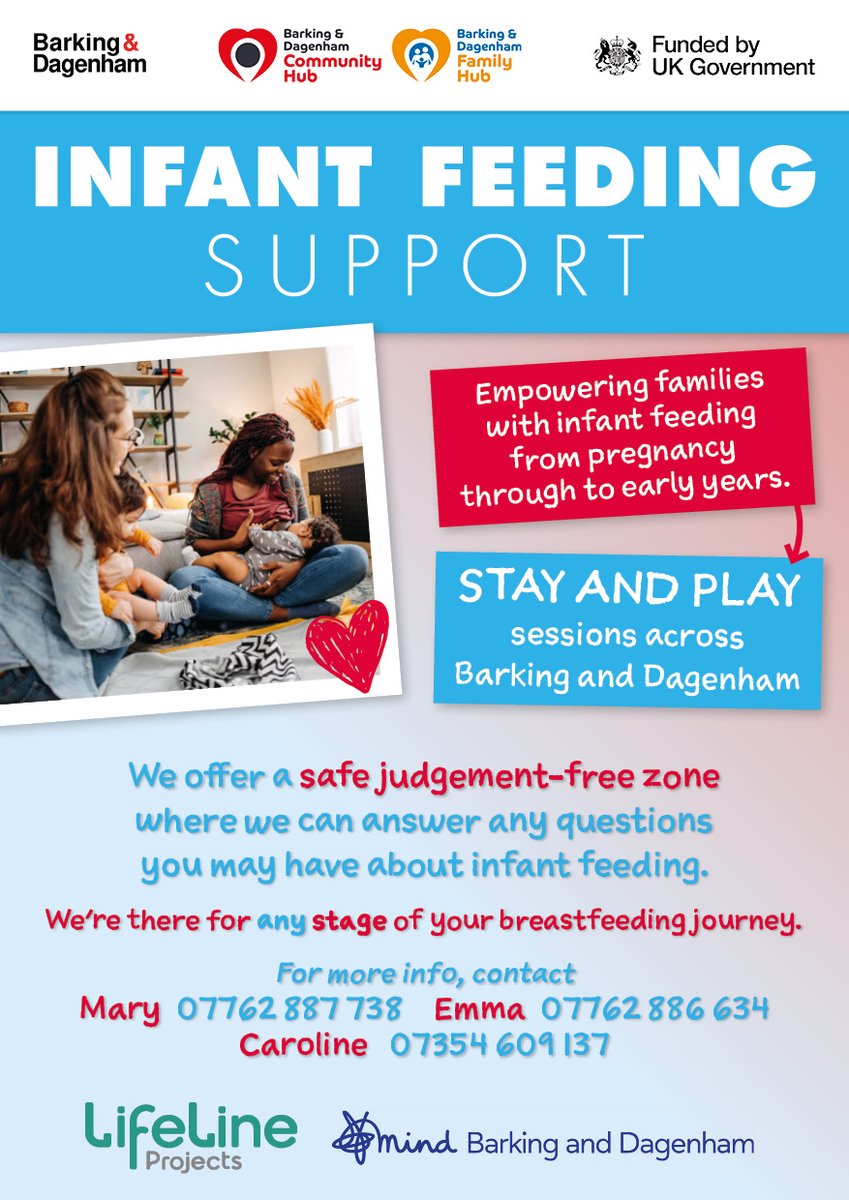 Infant Feeding Support sessions running across Barking & Dagenham. Please get in contact or give us a call for some more information.
#breastfeeding #breastfeedingsupport #feedingsupport #newborn #toddlers #feedingjourney #breastfeedingjourney