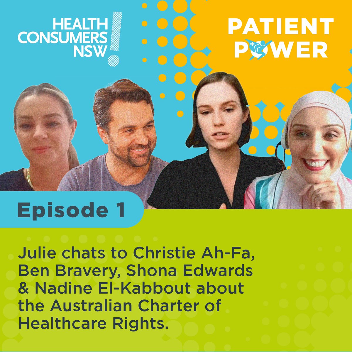 nafs_counsellor's tweet photo. Episode 1 - Australian Charter of Healthcare Rights: https://t.co/4EiZYcLfpb
The #podcast for #healthconsumers and #clinicians who want a better #patientexp and make #healthcare better. Hosted by @JulieMcCrossin, produced by @HCNSW and supported by @ACSQHC. https://t.co/KQFv2OckmL