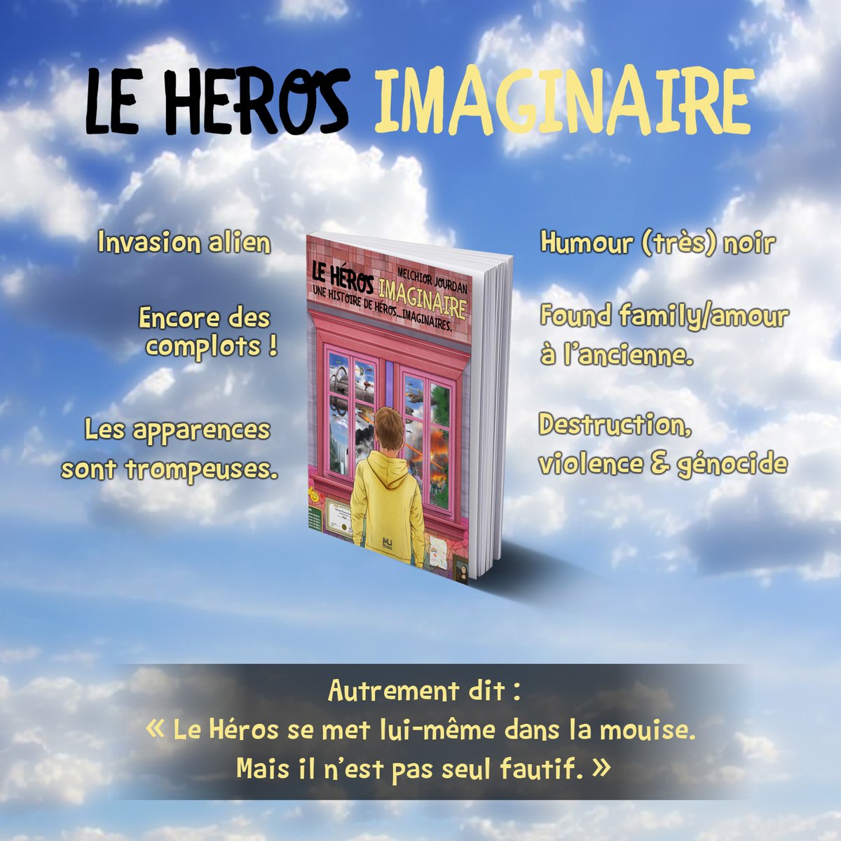 MelchiorBooks's tweet photo. Post offrant un résumé complet de ma bibliographie actuelle. Trois livres (public adulte) dans trois univers différents :

📖𝕋𝕚𝕖𝕣𝕣𝕒 ℕ𝕒𝕕𝕒
570 pages.
📖 𝕃𝕖 ℍ𝕖́𝕣𝕠𝕤 𝕀𝕞𝕒𝕘𝕚𝕟𝕒𝕚𝕣𝕖
373 pages.
📖 𝕃'𝕖𝕟𝕗𝕒𝕟𝕥 𝕢𝕦𝕚 𝕧𝕠𝕦𝕝𝕒𝕚𝕥 𝕞𝕠𝕦𝕣𝕚𝕣
378 pages. https://t.co/rKsqXNnVKK