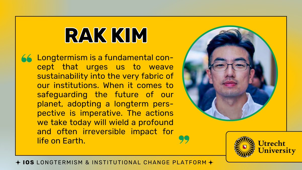 Rak Kim is a researcher with @UUCopernicus working at the intersection of global environmental governance and international environmental law. In this #MemberSpotlight he outlines how 'longtermism' can be woven into the fabric of institutions | Read more: tinyurl.com/5397p7z2