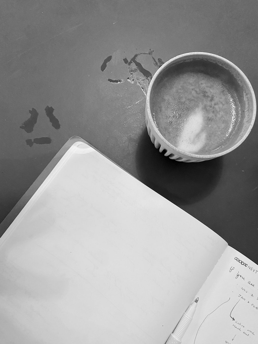 managed to get myself and the toddler fed, passed him over to a sitter, left the actual house, and at a cafe with pen, plans, and my thoughts 

an actual miracle