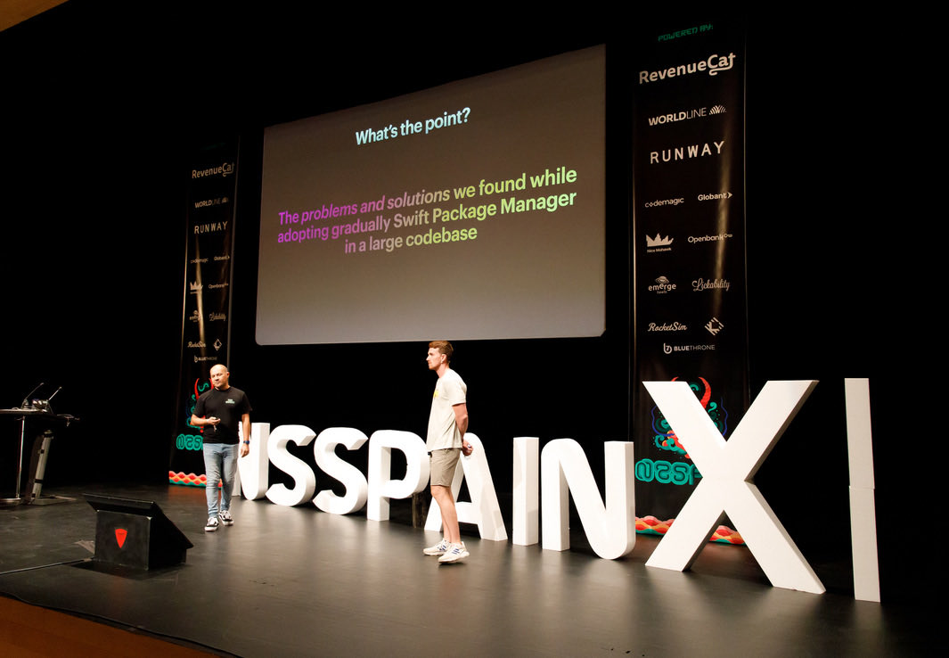 <a href="/blach/">Ben Lachman</a> “Moving from Cocoapods to SwiftPM: Our Journey” by <a href="/RubioFung/">Oswaldo Rubio</a> &amp; <a href="/juantri94/">Juantri Jimenez</a>

#nsspainXI