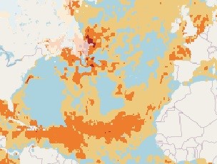DanSmale1's tweet photo. The mind-blowing SST anomaly for the N Atlantic in 2023 continues, with sea temps still ~1.5 deg C above long term average and much of the central, NE and NW Atlantic remaining in a marine heatwave state. Pretty mental..... https://t.co/WgJ5GINCSb