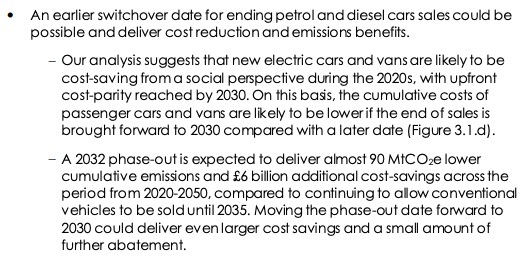 If the government delays the petrol and diesel phase-out date to 2035 it will whack UP costs on British families. And here is the evidence from the Government's own advisors @theCCCuk 👇