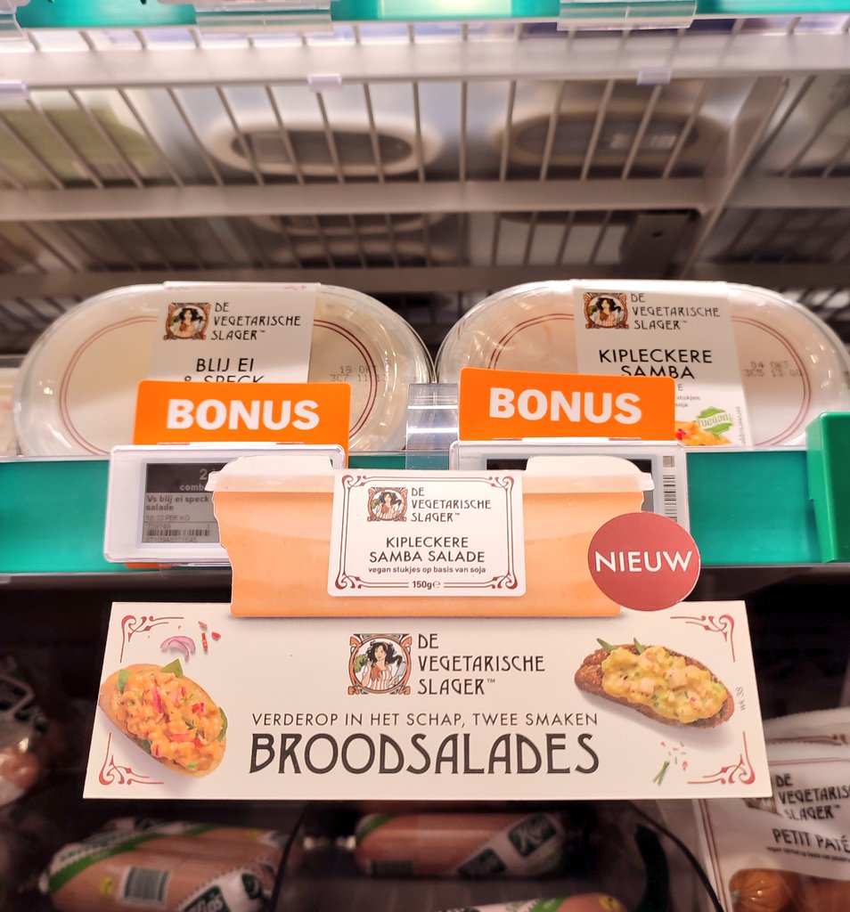 BLIJ EI 🐣 Wat is er nu beter dan twee nieuwe vegan broodsalades? Juist: twee nieuwe vegan broodsalades voor €5,50 ✨

T/m zondag geldt namelijk voor ál ons vleesch: 2 voor €5,50 bij <a href="/albertheijn/">Albert Heijn</a>!