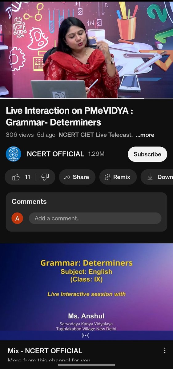 Anshul_1054's tweet photo. My second live session on @pmevidya with @ncert.

https://t.co/bmI9M5RY0t

@1925040School 
@DelEduRevolutn 

#englishteacher https://t.co/PChDuUH5Zw