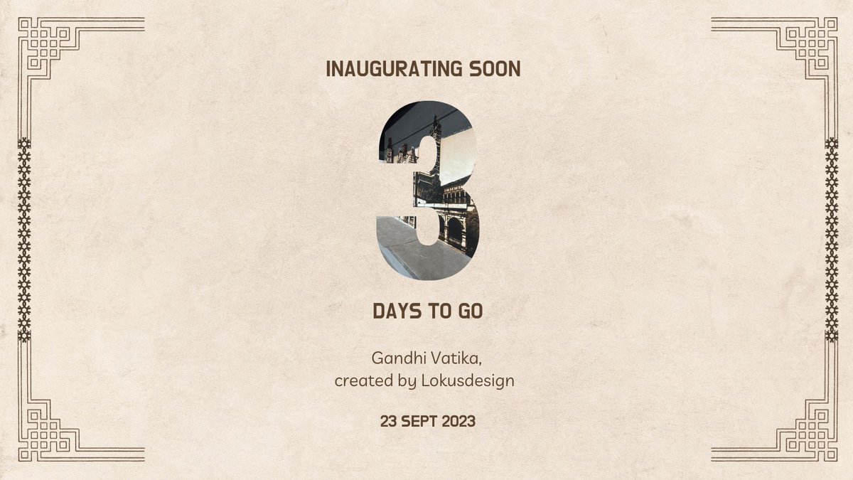 Only 3 days to go until the grand unveiling of the Gandhi Vatika museum! We’re thrilled to showcase our masterpiece designed by the Lokusdesign team. Get ready to immerse yourself in the legacy of Mahatma Gandhi. 🙌 #GandhiVatika #MuseumInauguration 🕊️ #Countdown #MuseumOpening