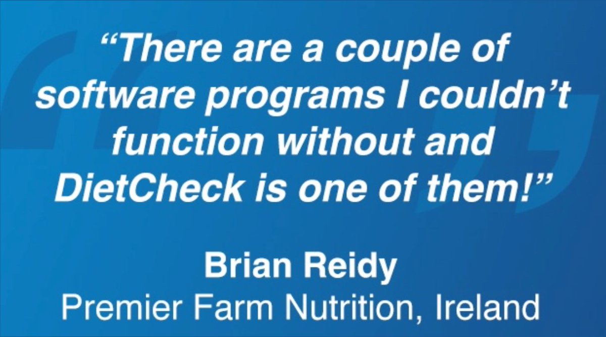 DietCheck #rationformulationsoftware could make your life a whole lot easier. If you are feeding Dairy, Beef, Sheep Pigs or Poultry, why not message us about a free software demo. There's no obligation but we can talk about how to make it bespoke to your needs...