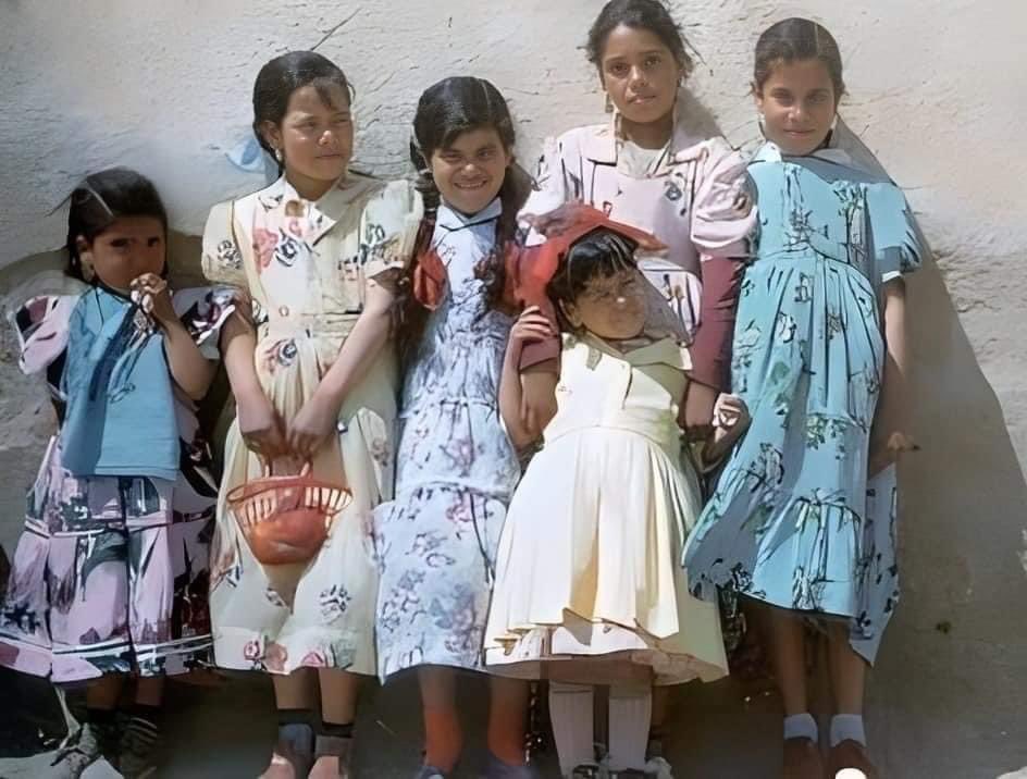 Amal64la's tweet photo. فتيات #مروانة (#الاوراس) 1959.
(صورة رينيه فاجنوني)
#Merouana (#Aurès)
1959- fillettes
(photo René Fagnoni)
ⵀⵢⵀⵓⵢⵏ ⵏⵜⵎⴰⵔⵓⵏⵜ ⴰⵓⵔⴰⵙ ♓♥️🇩🇿♓🇩🇿
#نوميديا https://t.co/0CwLzfsfsd