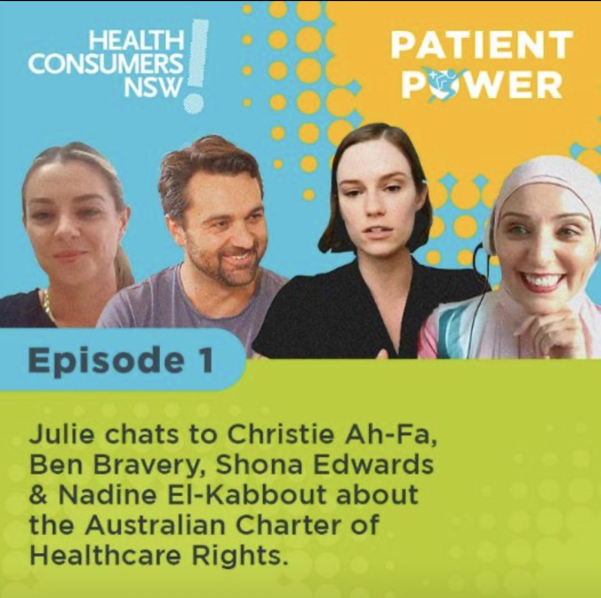 Do you know your #healthcare rights? Episode 1 in the new Health Consumers NSW Patient Power series is now available. Tune in to hear host Julie McCrossin AM in conversation with health consumers Christie Ah-Fa, Shona Edwards and Nadine El-Kabbout, as well as Dr Ben Bravery, on…