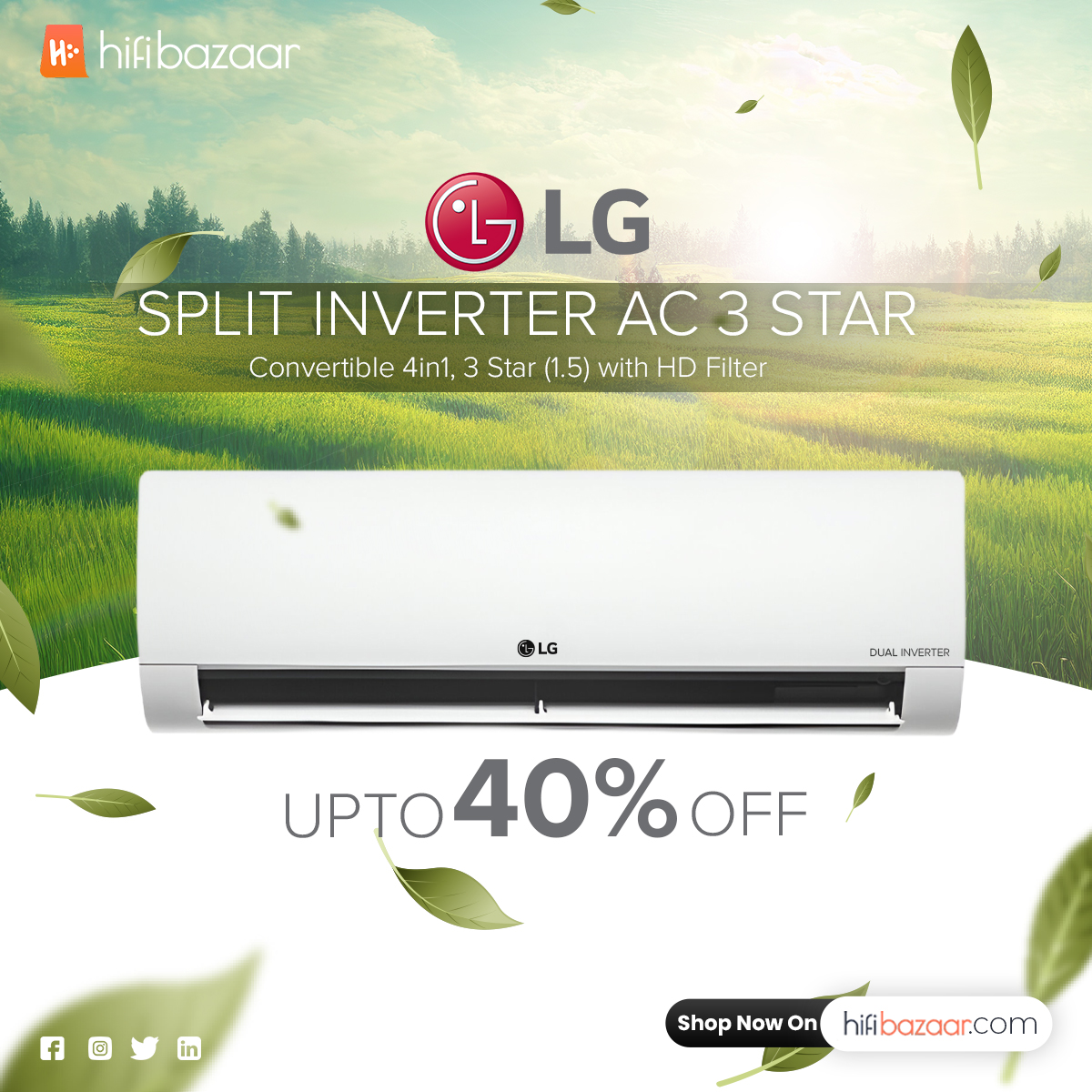 offhifibazaar's tweet photo. Stay Cool, Stay Efficient with LG Inverter AC! ❄️✨
Buy Now:✅🛒 https://t.co/aPo4yLQf2Z
.
.
#LGInverterAC #EfficientCooling #RapidCooling #PreciseTemperatureControl #EcoFriendlyLiving #UpgradeYourCooling #ShopNow #BeatTheHeat #StayCoolStayEfficient #CoolAndGreen #hifibazaar https://t.co/RVRnZQYD74