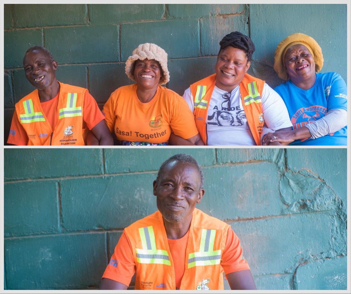 Through the #EU🇪🇺 funded @GlobalSpotlight programme, SASA! Together gender champion, Thembani Ndlovu, joins forces w/others to build secure & peaceful communities for women & girls in many villages of Maphisa district, Mat South Province, 🇿🇼. #HeForShe  #EVAW #GEWE @HeForShe