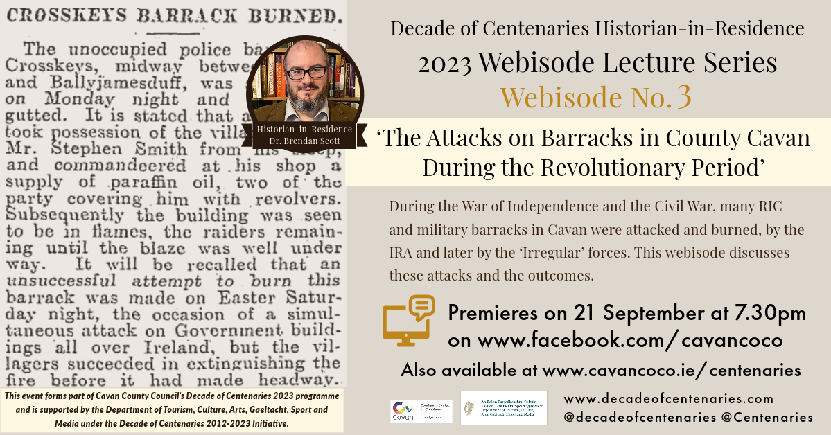 CavanLibrary's tweet image. ⏰⏰⏰⏰⏰⏰⏰⏰
Reminder!!
30 minutes until the third webisode premieres on facebook.com/cavancoco
#DecadeOfCentenaries #Webisodes #DiscoverCavan #CavanHistory