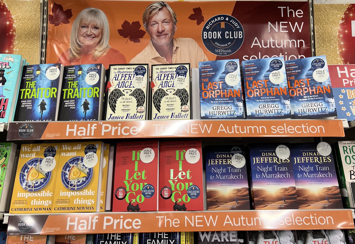 Thank you ⁦🙏 ⁦@WHSmith⁩ in Watford 😍 What a fabulous display 👀 #richardandjudybookclub