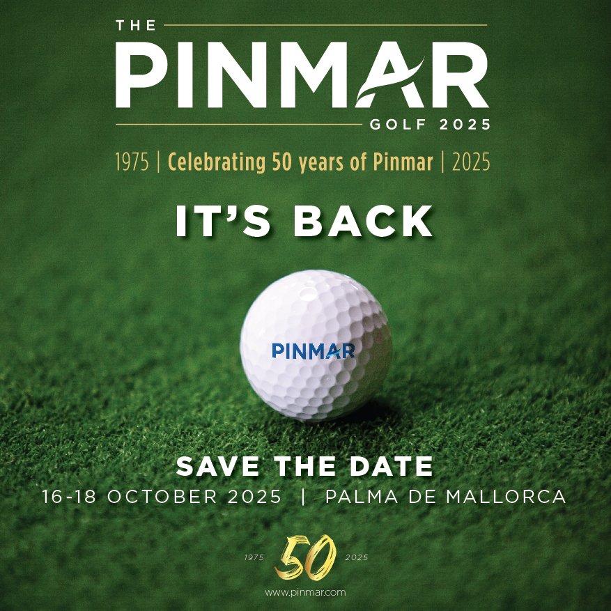 The Pinmar Golf is back!
We are delighted to announce this special event to celebrate Pinmar’s 50-year history of painting superyachts.
Save the date: 16-18 October 2025, Palma de Mallorca.
Further details and sponsorship opportunities will be announced in due course.
#pinmar50