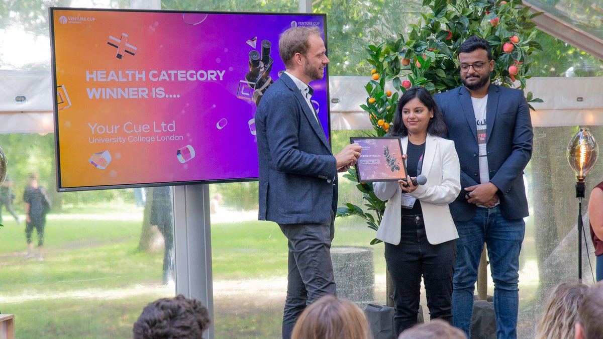 UCLEnterprise's tweet photo. Congratulations to UCL startup @YourCue_UK!
They won the health category and audience favourite at the early stage of the University Startup World Cup hosted by @venturecupdk.
Next stop: China, for the next stage of the competition!
#supportingfounders
@uclmedsci https://t.co/vzuDlt2axF