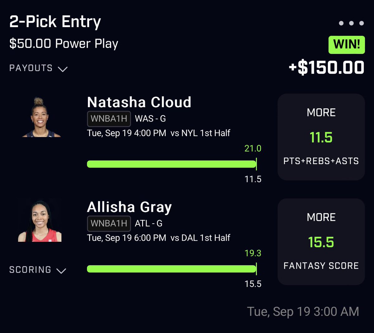 slattsprops's tweet photo. Today was insane!! 🔥☢️🧿

#prizepicks #gamblingtwitter https://t.co/DCLqAym4sx