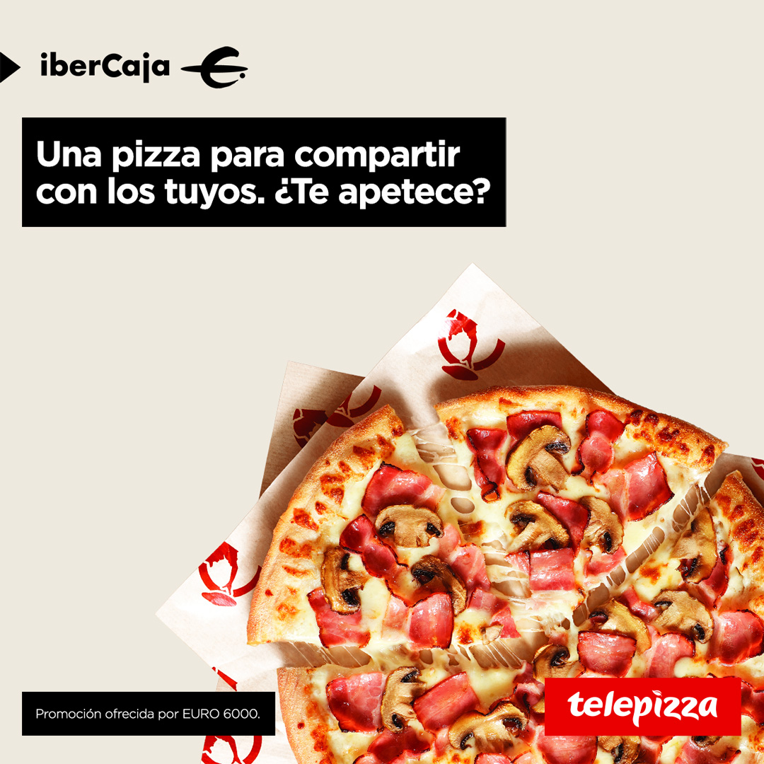 ibercaja's tweet photo. 🍕 ¿Una pizza? ¡Vamos!

Gracias a @euro6000es ¡puedes participar en el sorteo de 45 pizzas de @telepizza_es!

📣 Si tienes más de 18 años, solo tienes que...
❤ Seguirnos
🗨 Contarnos con quién la compartirás

🔜 Hasta las 12h del 25/09.
ℹ Bases en la web de @ibercaja https://t.co/vvV0yitKHM