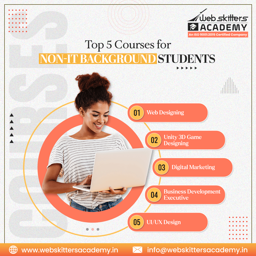 WebSkitters_Edu's tweet image. Are you from a Non-IT background but willing to make your name in the IT sector?
Webskitters Academy has the best courses for you!
Give us a call today!
Call: 1800 419 9397
#WebskittersAcademy #WebDesignCourse #DigitalMarketingCourse #BDECourse #GameDevelopmentCourse
