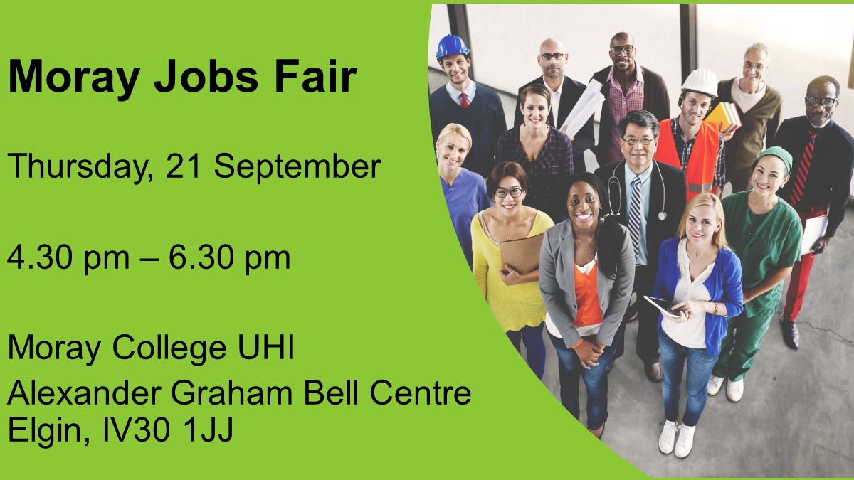 JCPinScotland's tweet photo. Moray Jobs and You - Jobs Fair 

Are you unemployed? Looking for a career change? 

Join us and meet employers 👇 
@UHIMoray, @turningpointsco, @TivoliGroupLtd,  @Scotmid, @Sacro, @RAF_Recruitment, @RealLifeOptions and @Brightworkltd 

Reserve your spot: https://t.co/hiSGqDbqYT https://t.co/hC4VurxAcY