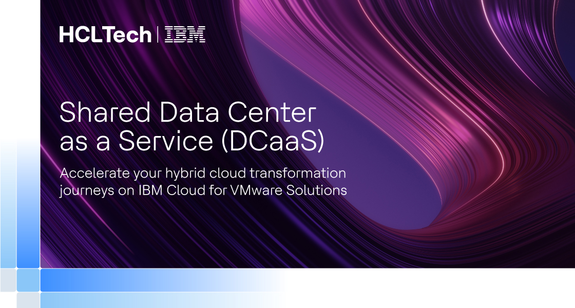 Thrilled to share that HCLTech has launched Shared Data Center as a service (DCaaS) on IBM Cloud for VMware Solutions. Accelerate hybrid cloud transformations with industry-leading security and compliance standards with HCLTech's Shared DCaaS. Learn more: bit.ly/3rdR4hl