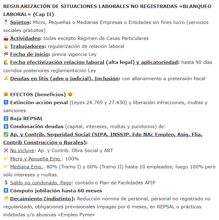 tributumcomar's tweet photo. 📣@DiputadosAR dió media sanción de LEY #EMPLEOMIPYME
1⃣ Reducción Contribuciones Seg. Social 24 meses x nuevos trabajadores
2⃣ Mayor beneficios MiPyMES y si posee Plan Social el empleado
3⃣ Blanqueo Laboral MiPyMES deudas Seg. Social
🏛️Pasa a @SenadoArgentina
💡 #ESQUEMA 👇 https://t.co/2eApr6Cs71