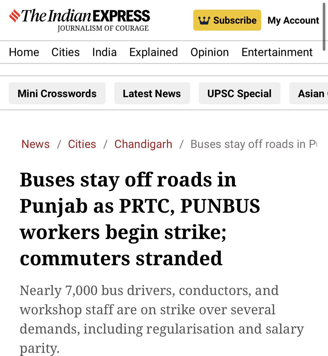 Baban_pau's tweet photo. Contractual employees of Punjab Roadways are protesting against the non-implementation of the promise of a five per cent annual increase in their salaries, besides other demands. @BhagwantMann @AamAadmiParty kindly fulfil their demands that you had promised. https://t.co/EMzPW08v7q