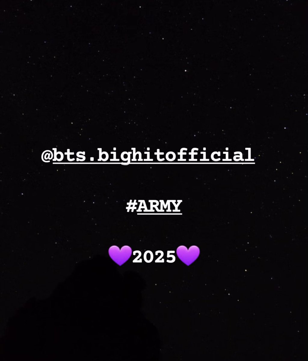 RM Instagram Stories First: regarding contract renewal Second: #ARMY 💜2025💜