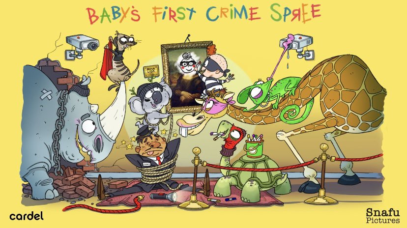 Baby’s First Crime Spree is pitching today at Cartoon Forum.
If you are at the event, come along to our pitch at 16:45.

#cartoonforum #animation #animatedseries #cartoon #toulouse #snafu #cardel #animationireland #animationUK #kidstv #EU #Europeananimation