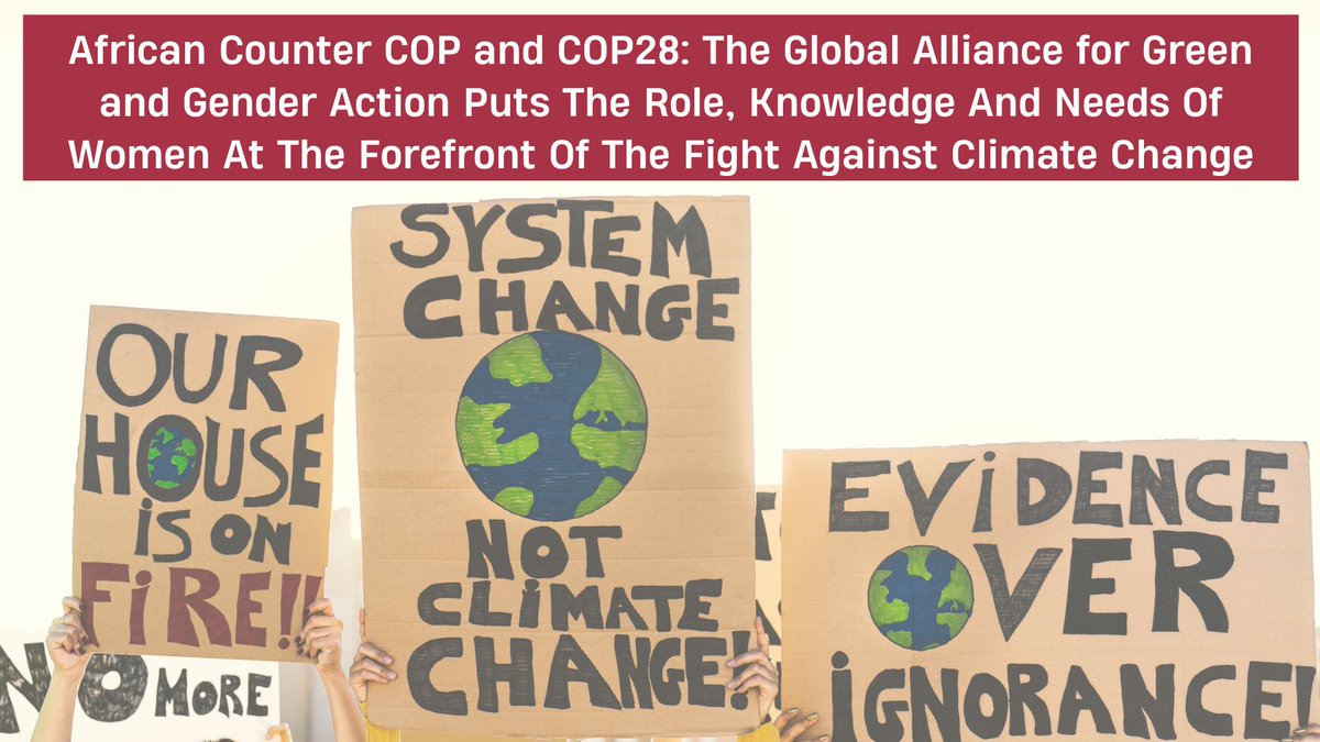 GAGGA_Alliance's tweet photo. As #COP28 draws closer, GAGGA stands with feminists from the African region advocating for gender just climate solutions through the ongoing African People's #CounterCOP #APCC2023.

Learn about GAGGA's role in supporting these voices at COP28 &amp; beyond👇🏾
📌https://t.co/HScyp4b8ur https://t.co/bLd3lvVXba