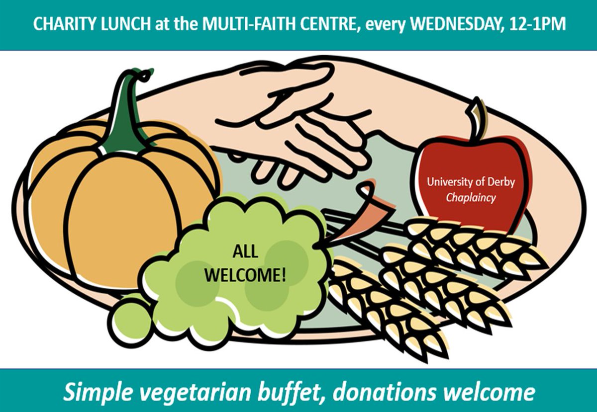 Feeling peckish?  Come to the Multi-faith Centre for the Chaplaincy's CHARITY LUNCH (in aid of the Libya Flood Appeal) today, 12 noon - 1pm.  It's a  simple vegetarian buffet, and as far as possible, everything's Fairtrade, organic or otherwise ethically sourced.  All welcome!
