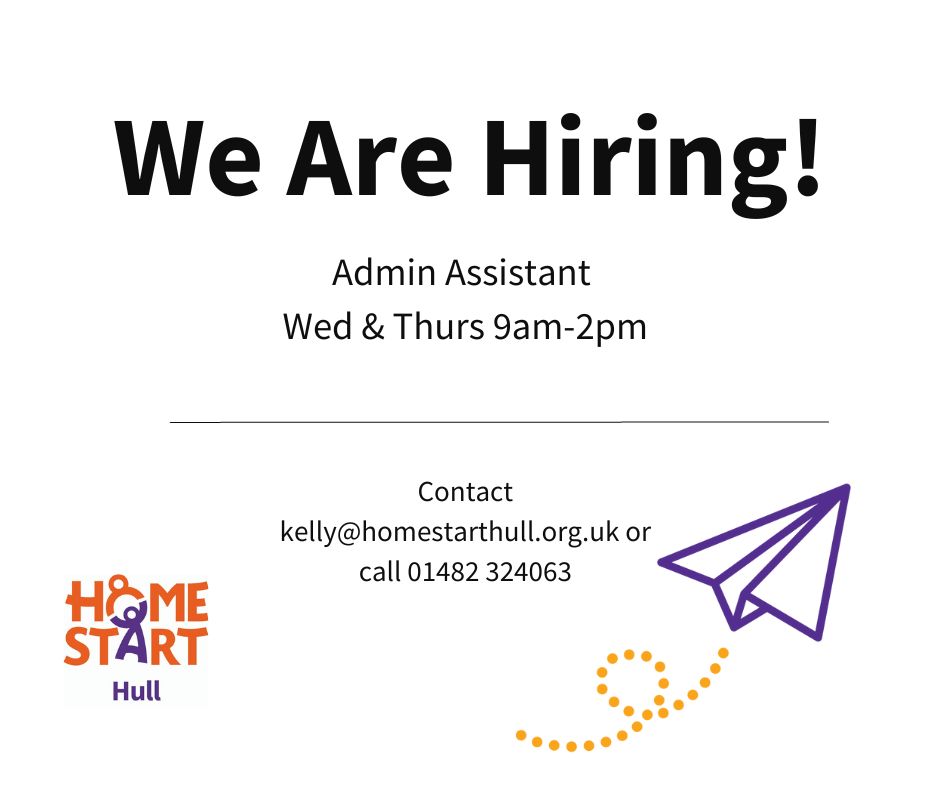 We are recruiting for an Admin Assistant to join our amazing team! You will be working Wed &amp; Thurs 9am-2pm at our Centre 88 office. Contact Kelly@homestarthull.org.uk or 01482 324063.

Share Share Share as deadline is Friday 22nd September!